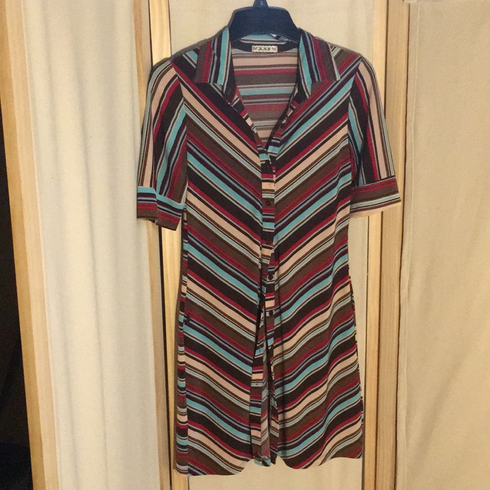 Striped shirt dress